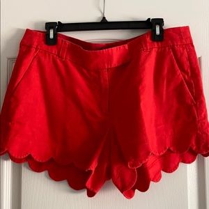 Red, High Waisted J. Crew Shorts